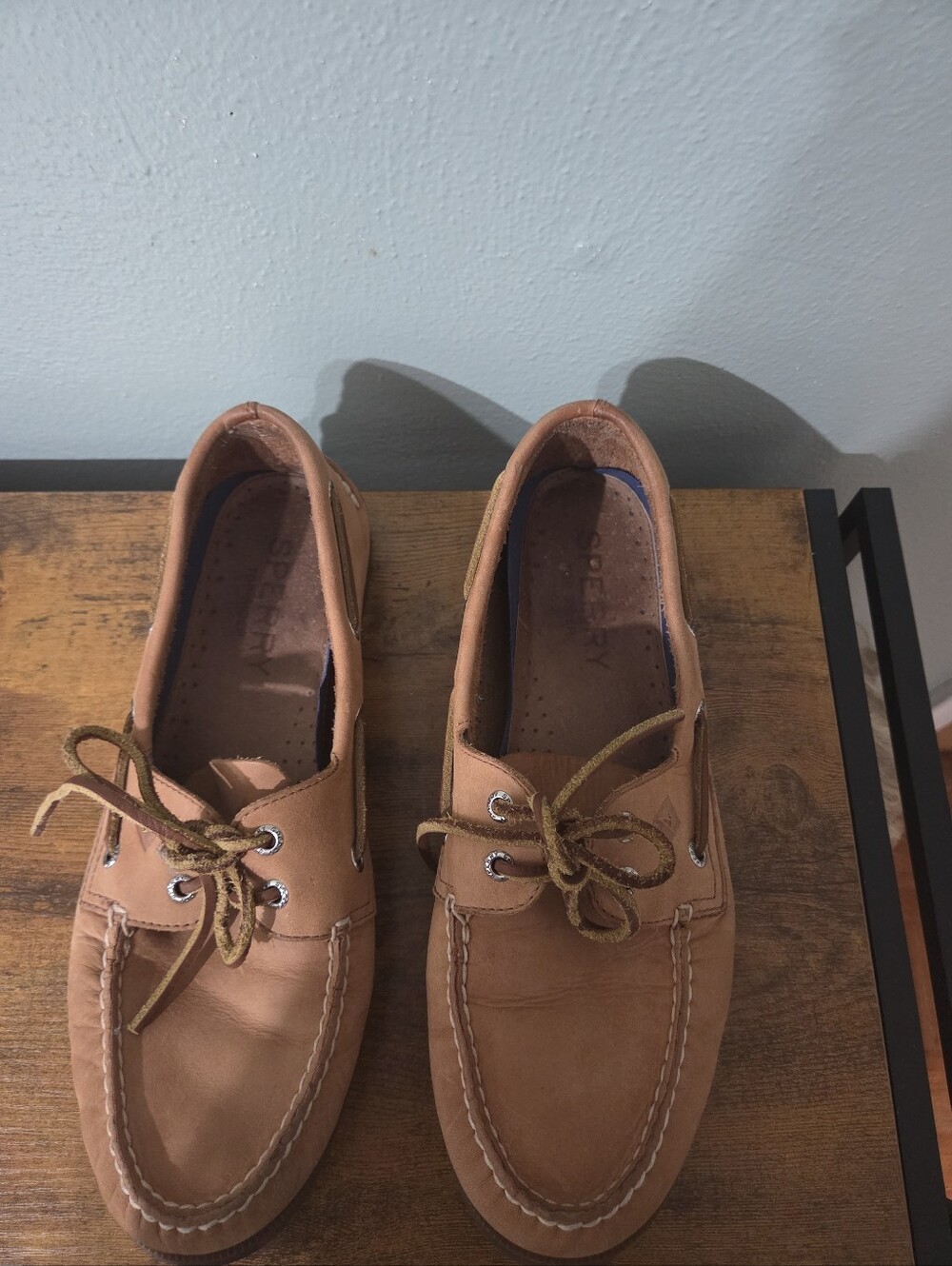 Sperry Men's Tan Leather Top Siders .  10M